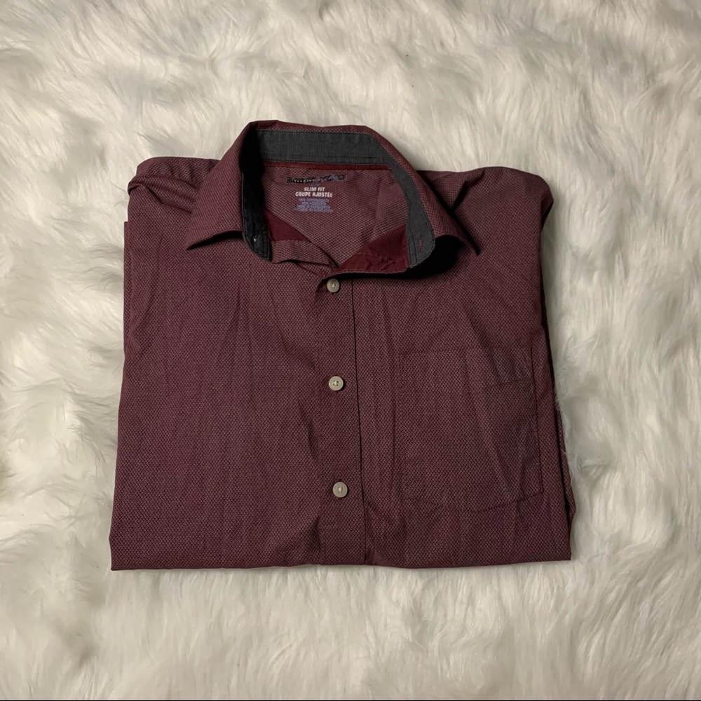 Men’s Red Van Heusen Button Down